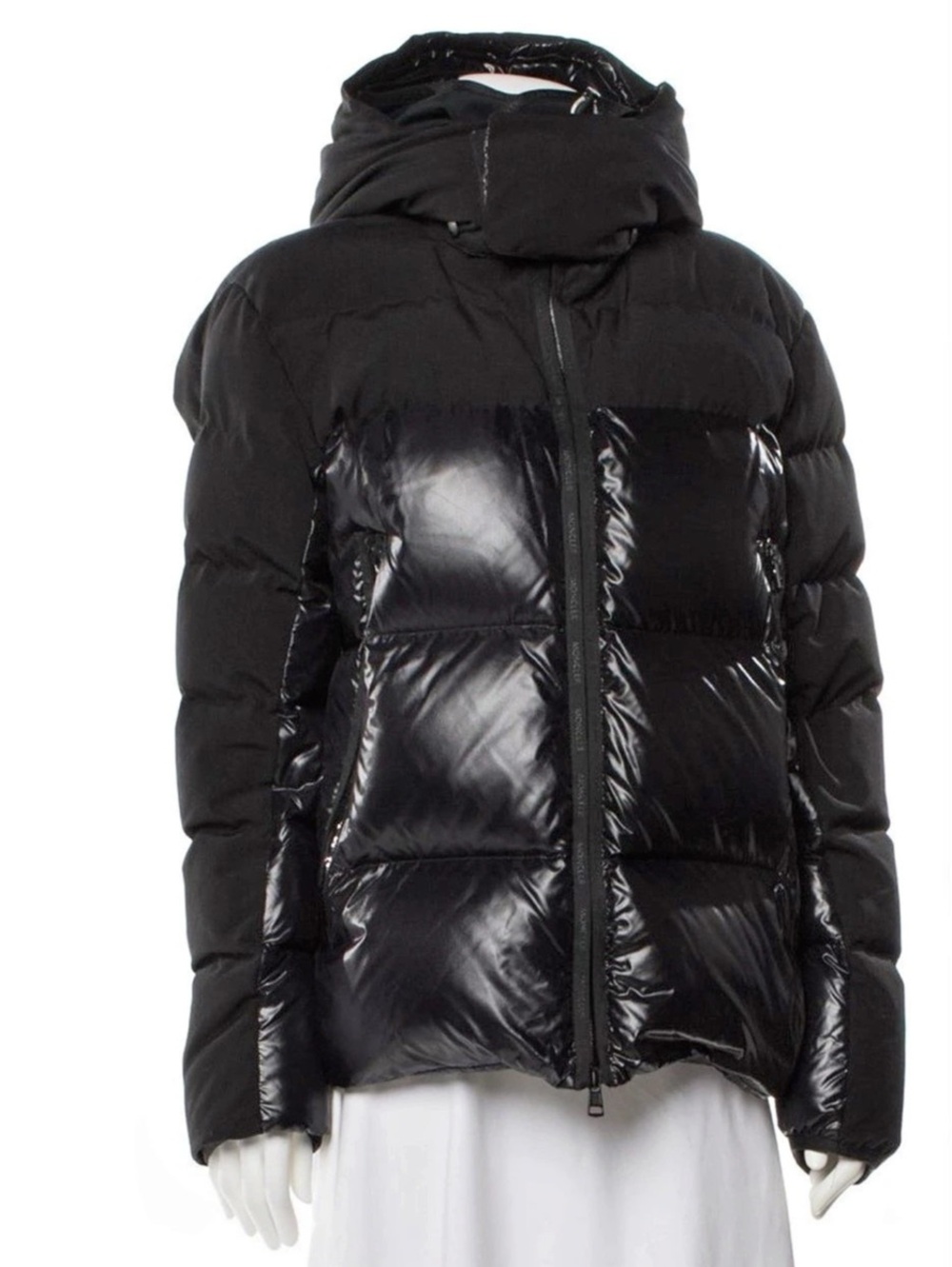 Moncler Jacket Black Hooded Puffer Size 3